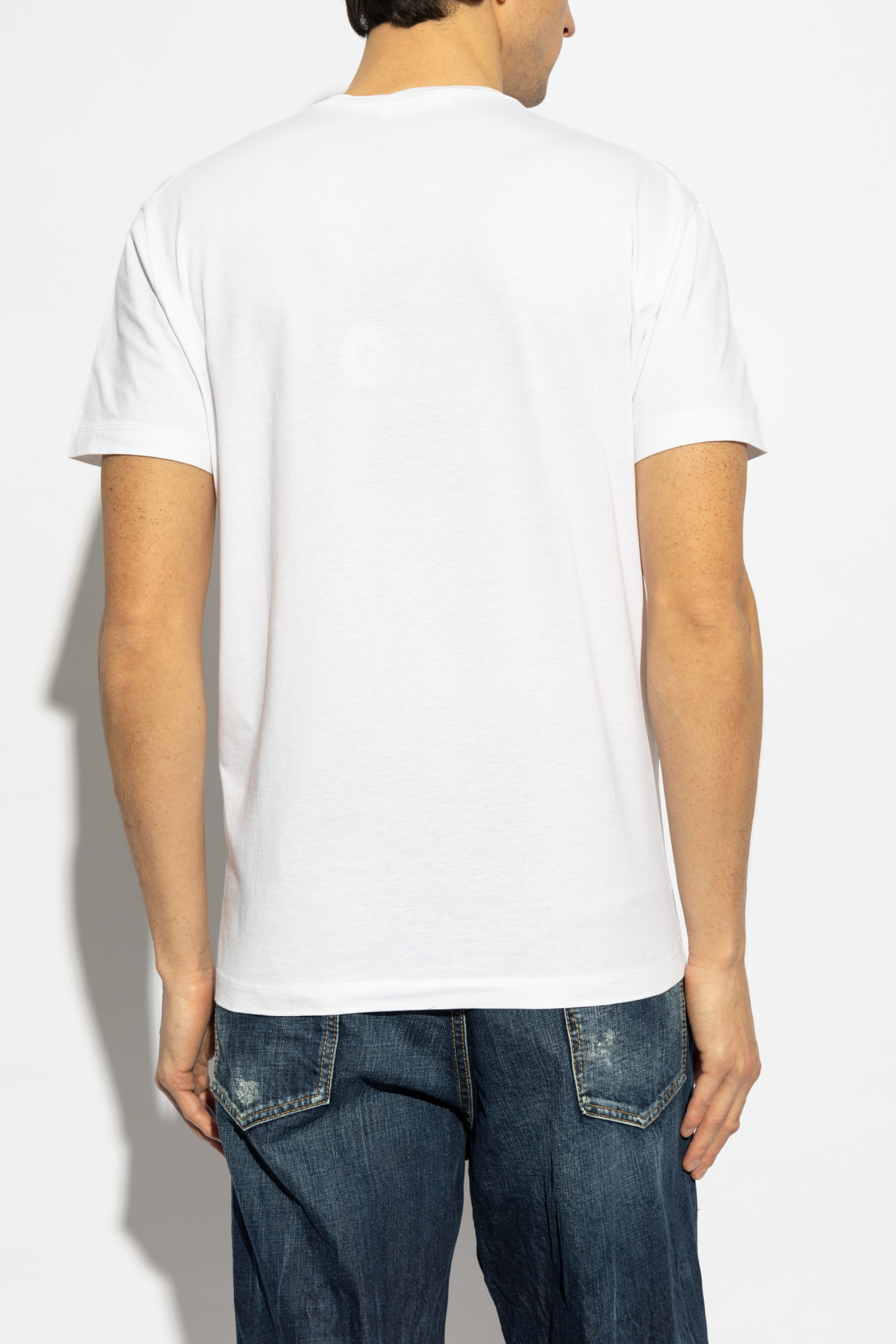 Tシャツ・カットソー DSQUARED2 Cotton t-shirt with frontal embossed logo Bianco DSQUARED2 logo-print Cotton T-shirt | White | FARFETCH PL